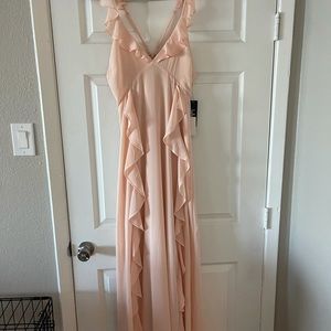 Lulus- pink blush maxi dress- size L